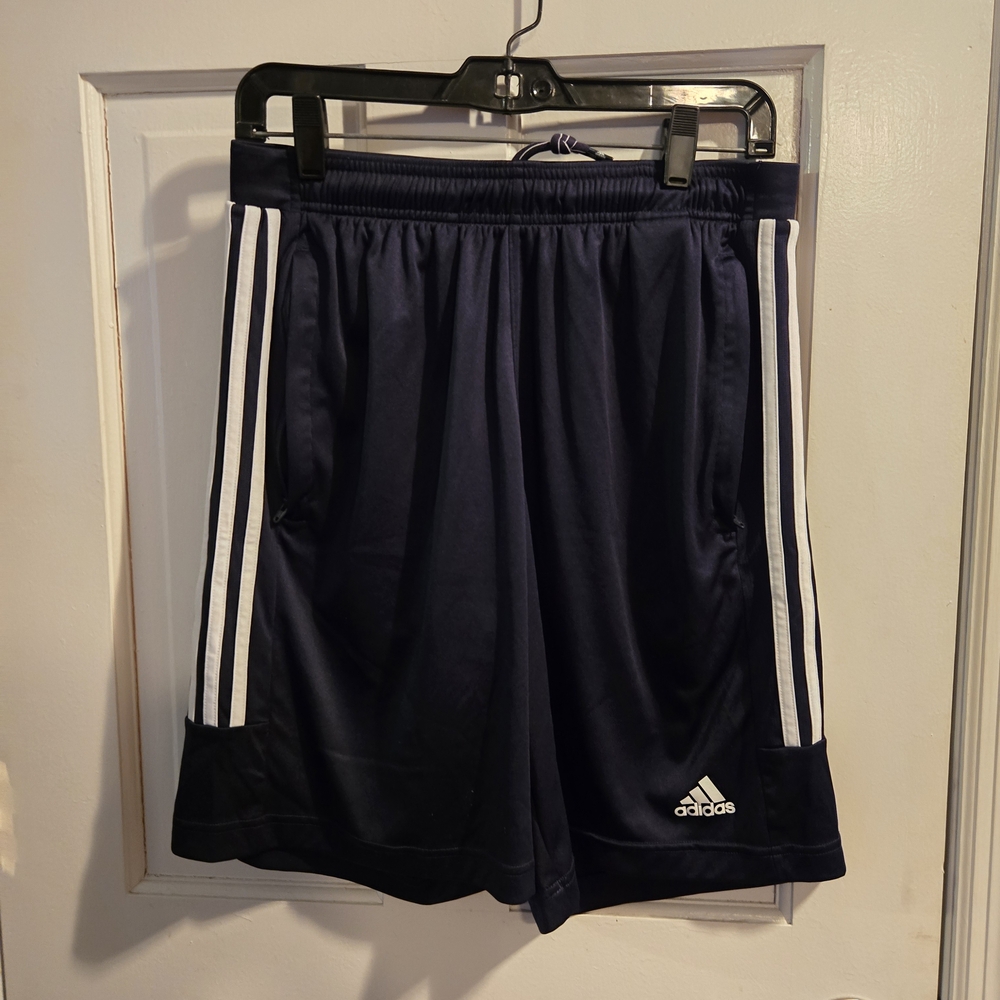 Adidas Navy Blue Athletic Shorts